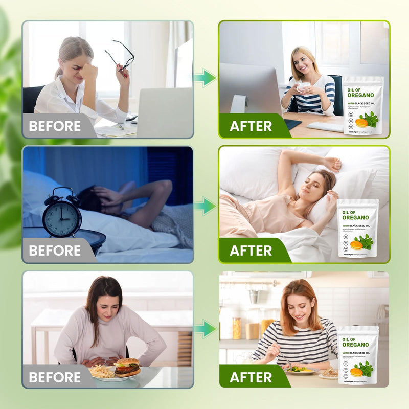 [Australia] - 2-in-1 Oil of Oregano Softgels, Organic Oregano Oil Supplement Capsules, Non-GMO, Oregano Oil and 200 mg Black Seed Oil 180 Count (Pack of 1) Blue 