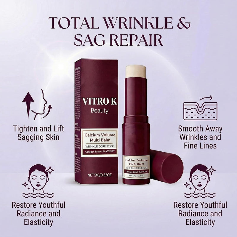 Aluckgood Pdrn Collagen Stick, Beauty Stick, Beauty Calcium Multi Balm Stick,Korean Skin Care Collagen Wrinkles Face Eye treatment Balm, for All Skin Types (2PCS) 2PCS