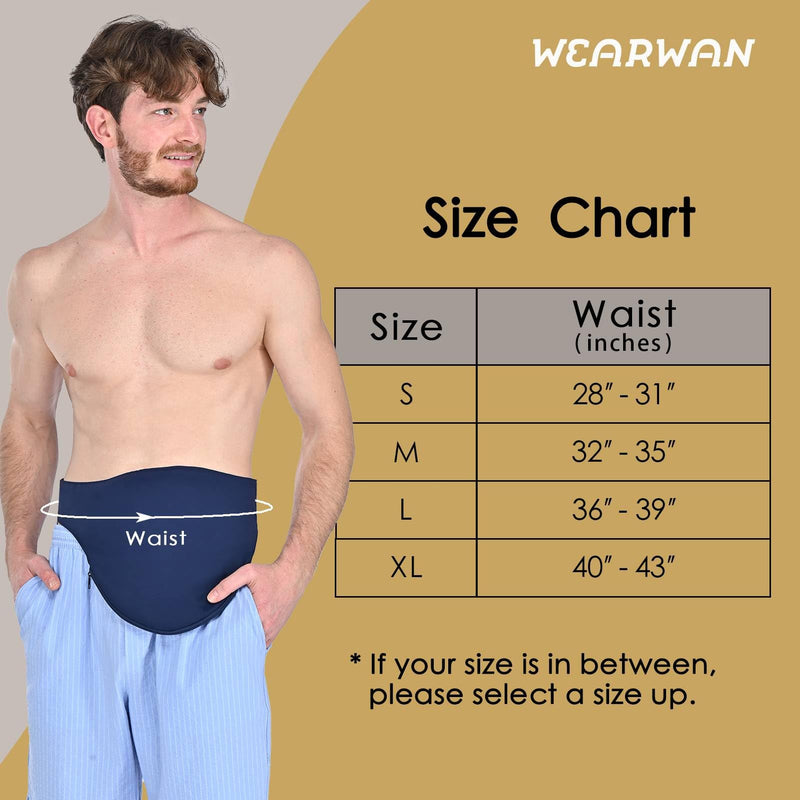 [Australia] - Colostomy Bag Covers for Women and Men, Ostomy Bag Covers, Ostomy Belt Abdomen XL Dark Blue 