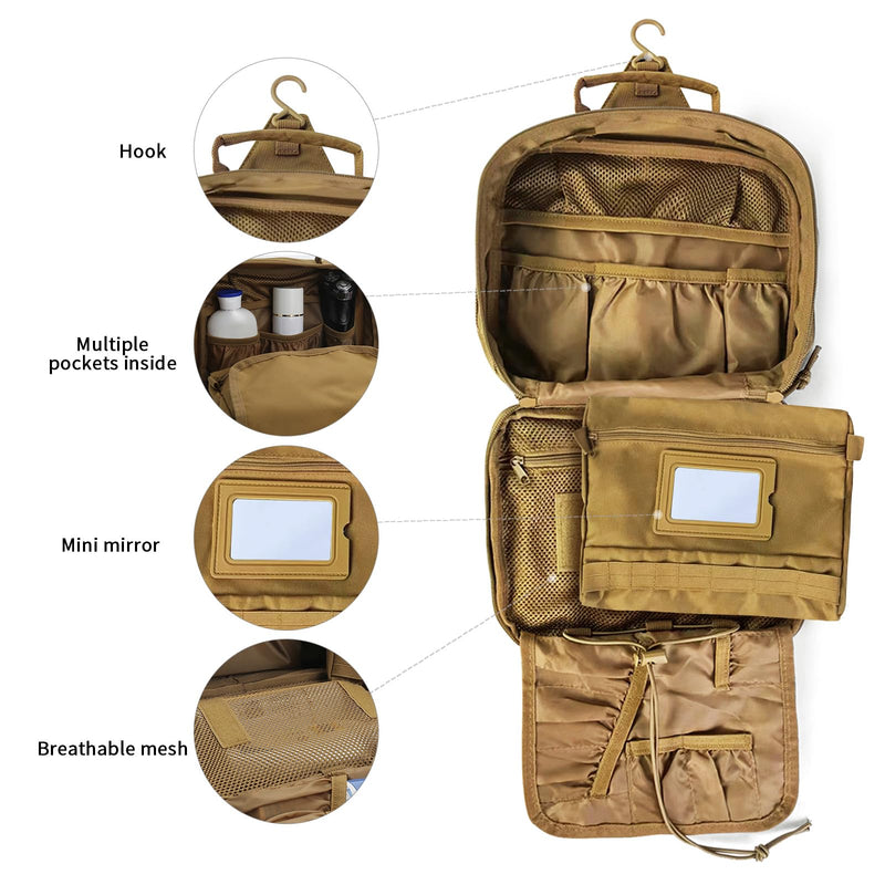SUNRISING Mens Toiletry Travel Bag ang WW2 US Canvas Messenger Bag