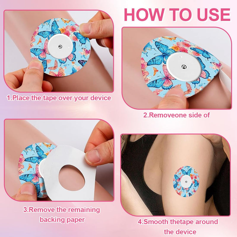 [Australia] - OPVYAEU Pack of 12 Diabetes Accessories, Waterproof Plasters for Freestyle Libre Skin-Friendly & Fixing Plasters for Libre 1 2 Sensor 14 Days Transparent Adhesive Plasters 
