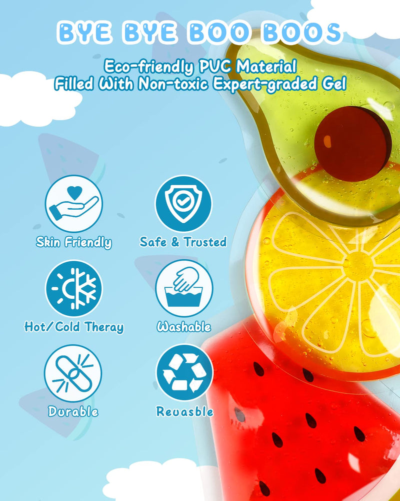 [Australia] - Kids Ice Packs for Boo Boos, 6 Pcs, FSA Eligible, Small Gel Packs for Injury Reusable Baby Toddler Hot Cold Compress Mini Recovery Gifts for Body Pain Relief, Toothache, Fever, First Aid, HSA Approved Kids Ice Packs - 6 Pack 6.0 