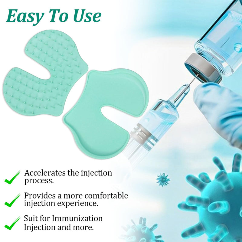 [Australia] - 4Pcs Shot Pain Reducer Set,Shot Helper Pain Blocker Device,Reusable Shot Pain Blocker Device, Lightweight Immunization Shot Blocker for Kids and Adults(Light Green) Blue 