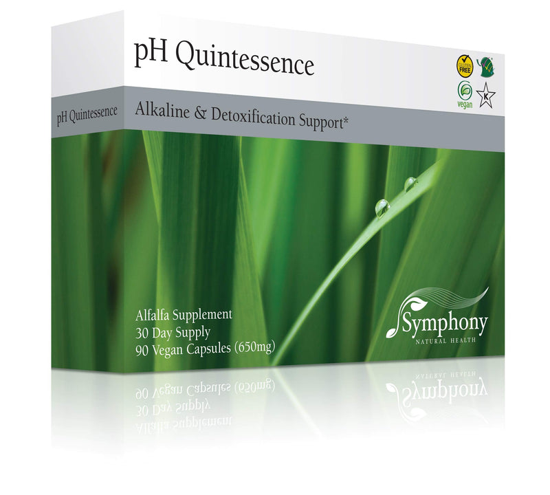 [Australia] - Symphony Natural Health pH Quintessence - 40:1 Alfalfa Concentrate - 90 Vegan Capsules (30 Day Supply) – Alkaline The Body, Balance pH and Support Detox 1 