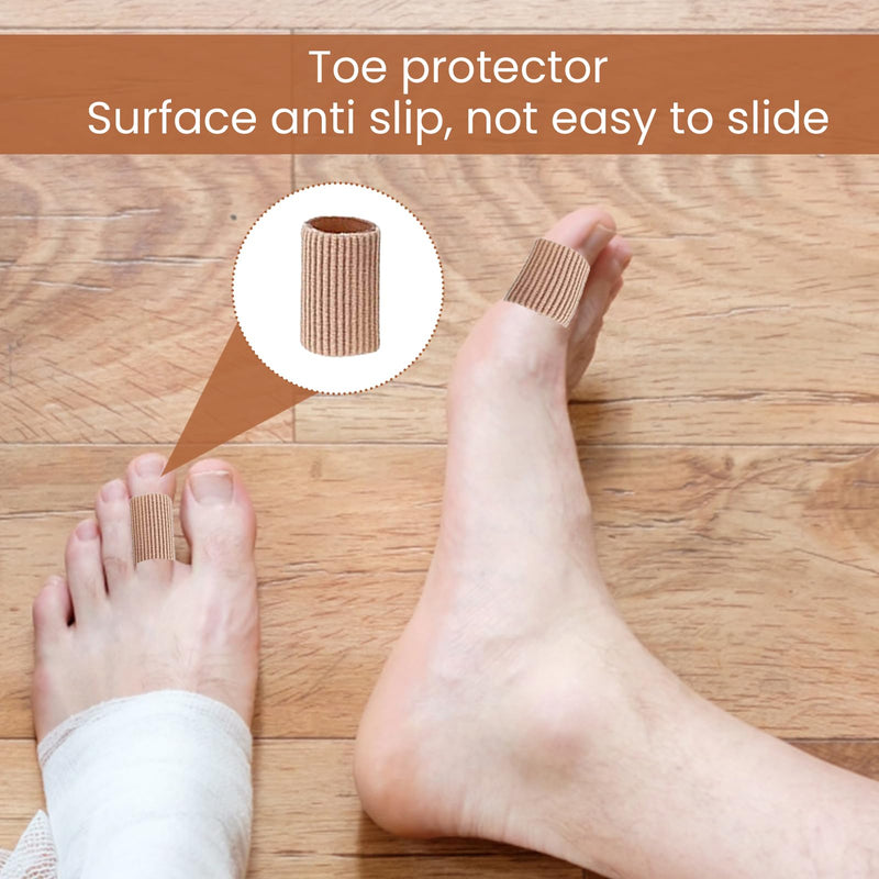 [Australia] - 3 pieces toe protection silicone, toe protection big toe, cuttable silicone toe protection toe cushion tube tube bandage, toe protection foam, toe pad for callus cushion, corns remover (3 sizes) khaki 