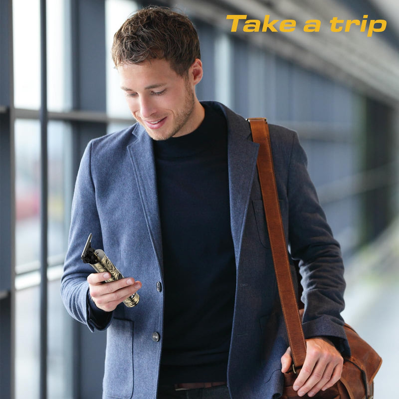 [Australia] - Hair Clippers for Men, Professional Hair Trimmer Barber Cordless Zero Gapped Hair Clippers with LCD Display, Mens Gifts Beard Trimmer T Liners Shavers Edgers Clipper for Hair Cutting - Gold 