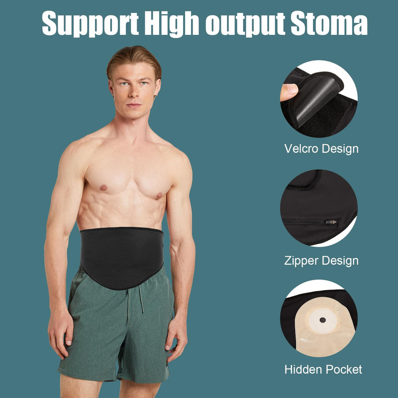 [Australia] - Ostomy Belt for Women and Men, Colostomy Bag Covers, Ostomy Bag Covers Colostomy Belt Stoma Support Belt Compatible with Colostomy Bags Ostomy Pouch Covers(M) Medium 