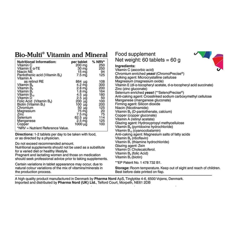 Pharma Nord Bio Multi Vitamin and Mineral - Pack of 60 Tablets 1