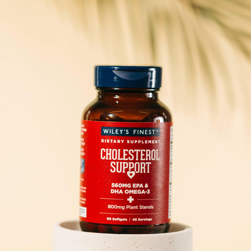 Wiley's Finest Wild Alaskan Cholesterol Support, 90 Count (Pack of 1) | Wild Alaskan Fish Oil, Cholesterol Support Softgels, 560 mg EPA & DHA Omega-3s, Supports Healthy Blood Vessel Circulation 90 Count (Pack of 1)