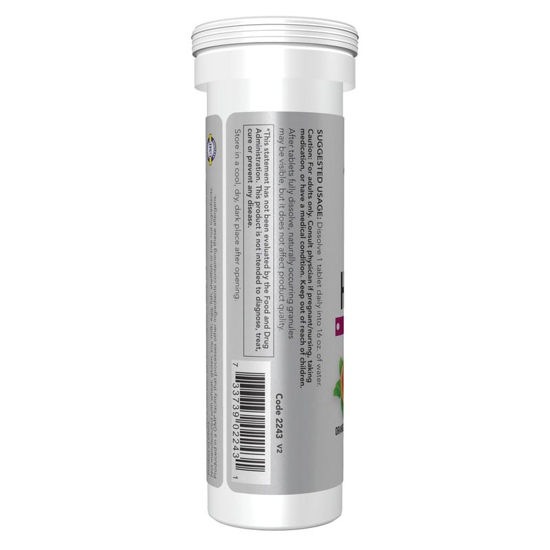 [Australia] - NOW Sports Nutrition, Effervescent Effer-Hydrate, Electrolyte Supplement, Recovery*, Orange Strawberry, 10 Tablets 10 Count (Pack of 1) 