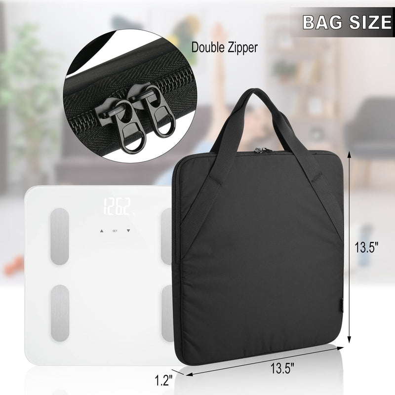 [Australia] - Beautyflier Carrying Bag for Body Composition Monitor Scale, Digital Bathroom Scale Storage Bag, Travel Carrier Case - 13.5 x 13.5 x 1.2 IN, Fits Most Smart Scale for Body Weight (Bag Only) 