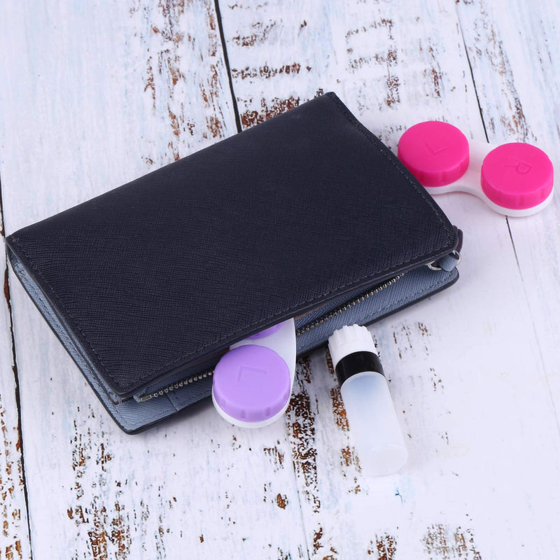 [Australia] - Elcoho 24 Pack Contact Lens Cases Contact Lens Holder Box Left/Right Eyes Contact Lens Container, 4 Colors Blue, green, hot pink, purple 