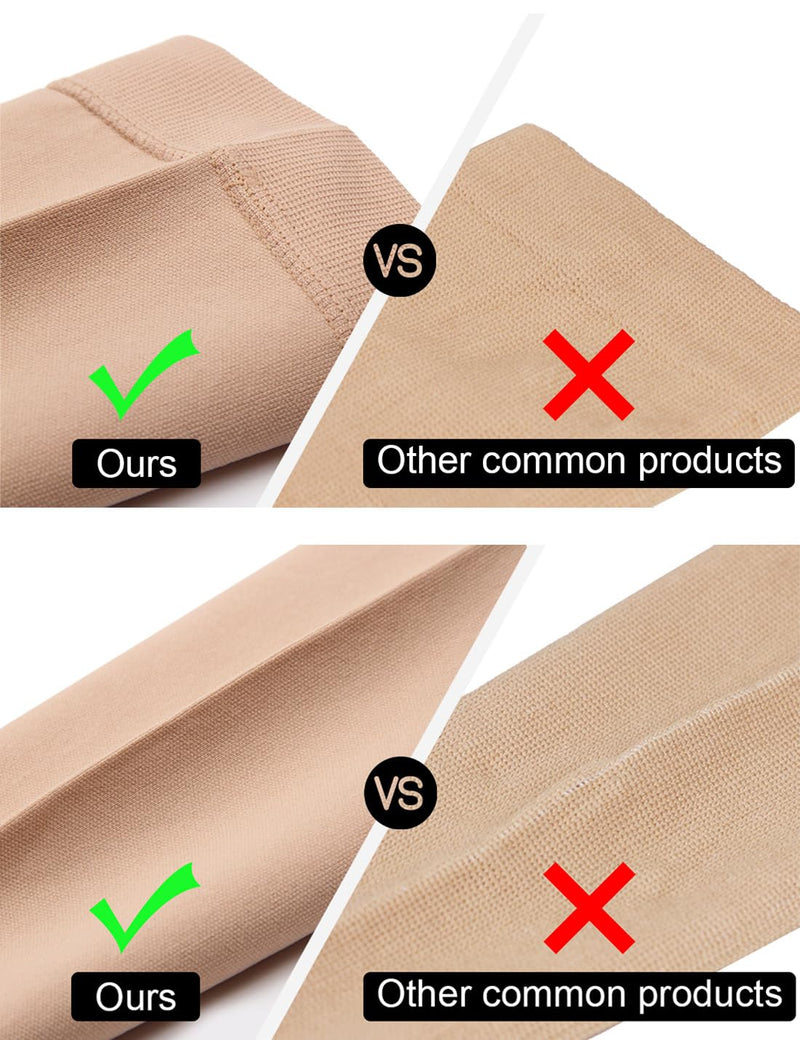 [Australia] - 2 pairs of medical compression stockings for women and men, 20-30 mmHg, class 2, open toe, graduated support, support stockings for varicose veins, edema, flight XXL, black and beige 