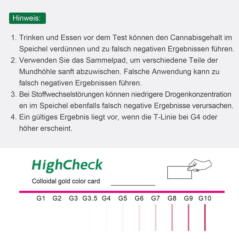 [Australia] - 2 x HighCheck drug test rapid test saliva drug test rapid drug test for saliva THC saliva test for cannabis sensitivity 3.5ng/ml (2 pieces) 