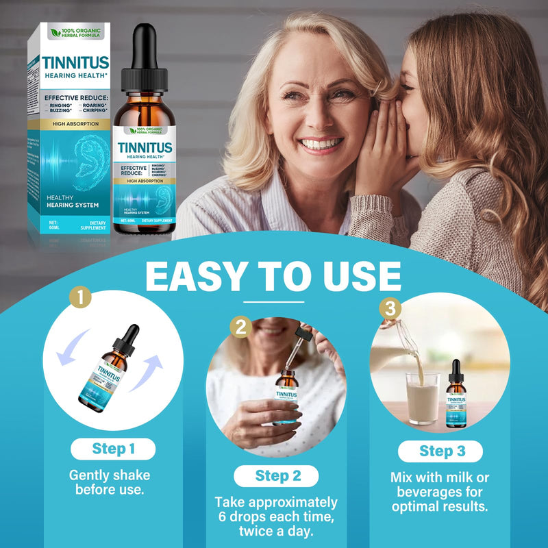 [Australia] - Tinnitus Relief for Ringing Ears, Natural Herbal Blend, Effective Tinnitus Support for Men & Women 1 Count 