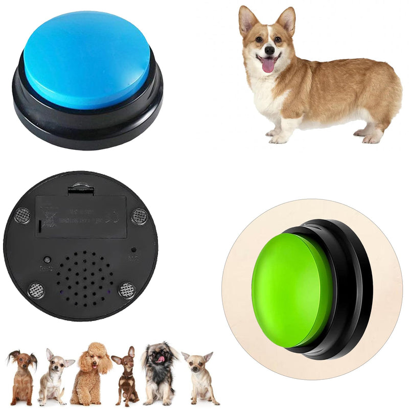 [Australia] - Voice Recording Button, Dog Buttons for Communication Pet Training Buzzer, 30 Second Record & Playback, Funny Gift for Study Office Home, Talking Buttons for Dogs (2 Packs) 