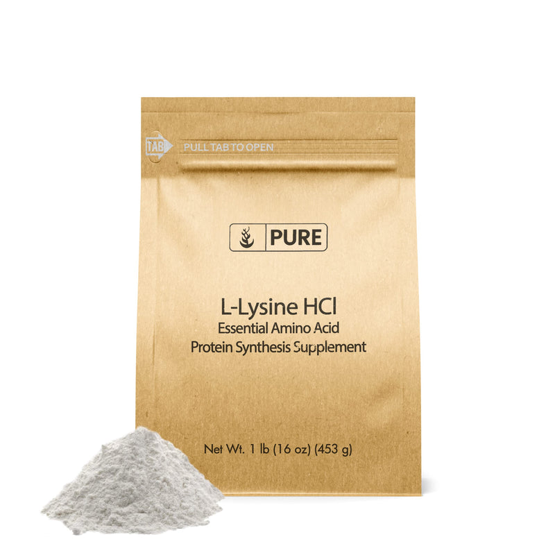 Pure Original Ingredients Vitamin C and L-Lysine HCL Bundle, Dietary Supplement, Non-GMO
