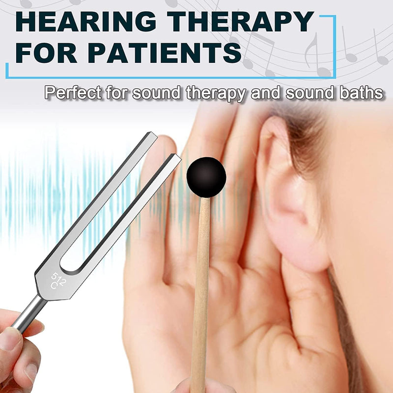 [Australia] - Tuning Forks for Healing (128Hz, 256Hz, 512Hz) — Body Weighted Tuning Forks Medical for Healing Chakra Set — Yoga and Meditation Accessories — Tuning Fork Set Frequency Healing Devices 