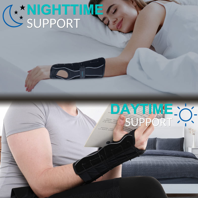 TANDCF bestlife Unisex Universal Both Hand Forearm and Wrist Support Splint Brace Reversible Wrist Brace for Carpal Tunnel,Adjustable Forearm Immobilizer,10.2 inch (26cm) length(Universal) Double Hand