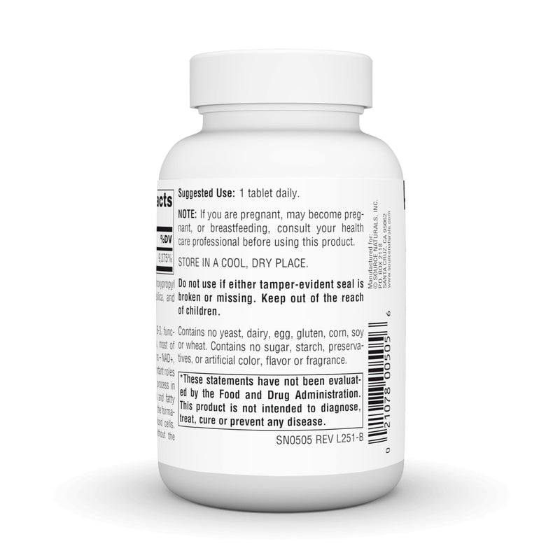 Source Naturals Niacinamide B-3, Vegan Vitamin B-3, 1500 mg - 100 Tablets