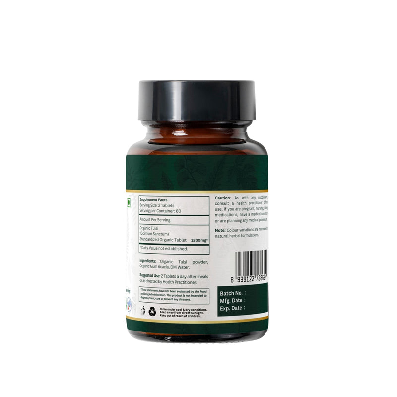 [Australia] - Tulsi 120 Tablets ‚Äì USDA Organic Holy Basil ‚Äì Supports Stress Relief & Adaptogenic Balance | Dietary Supplement120tab 1 