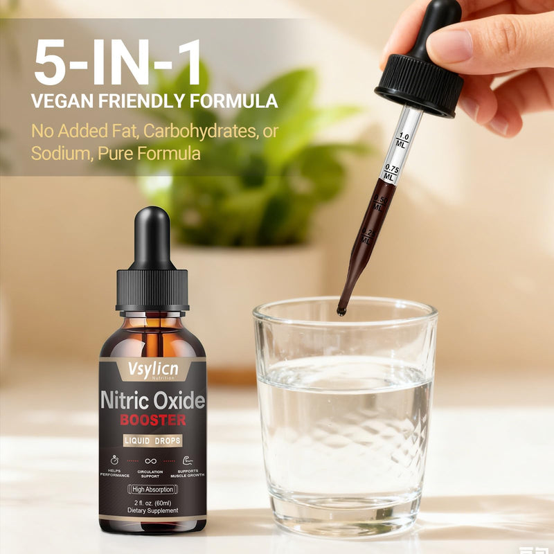 Nitric Oxide Booster Supplement, Nitric Oxide Supplement for Men & Women - High Strength with L-Arginine & L-Citrulline - Nitric Oxide Capsules Substitute for Circulation, Endurance & Recovery - 60ml