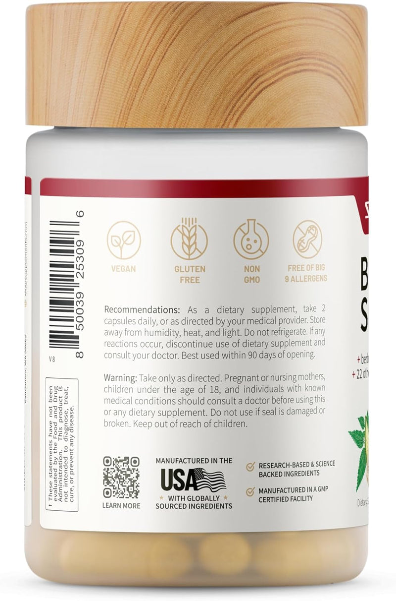 [Australia] - Snap Supplements Blood Sugar Blend with Berberine, CoQ10, Cinnamon, Alpha Lipoic Acid and Gymnema to Support Healthy Blood Sugar, Metabolic Health and Energy, Sugar Free, 60 Capsules 60 Count (Pack of 1) 