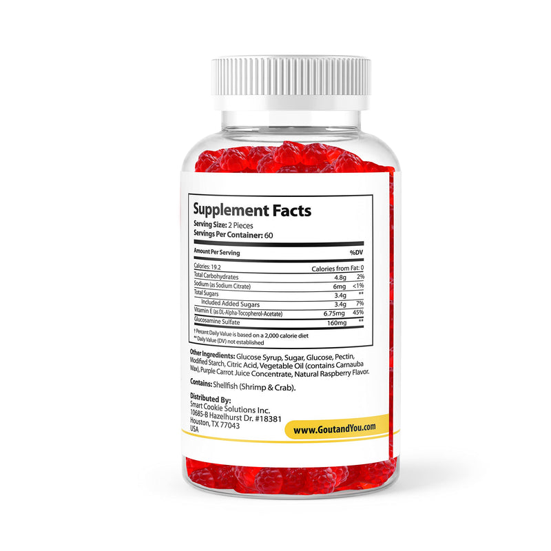 [Australia] - 120 Extra Strength Joint Support Chewable Gummies with Glucosamine & Vitamin E - Natural Joint & Flexibility Support 