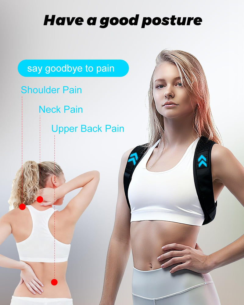 Posture Corrector for Women and Men,Hunchback Posture Corrector,Adjustable and Breathable Upper Back Brace,Providing Pain Relief from Back,Shoulder and Neck