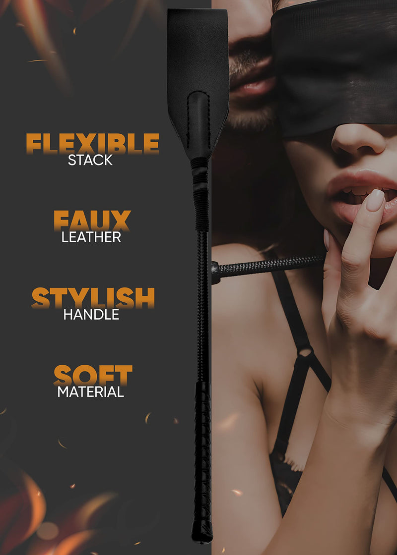 [Australia] - Whip Crop Feather Adult Sex Set, Sex BDSM Whip, Sex French Tickler, Faux Leather Whip Flogger, Feather Tickler BDSM Paddle Sex Set 