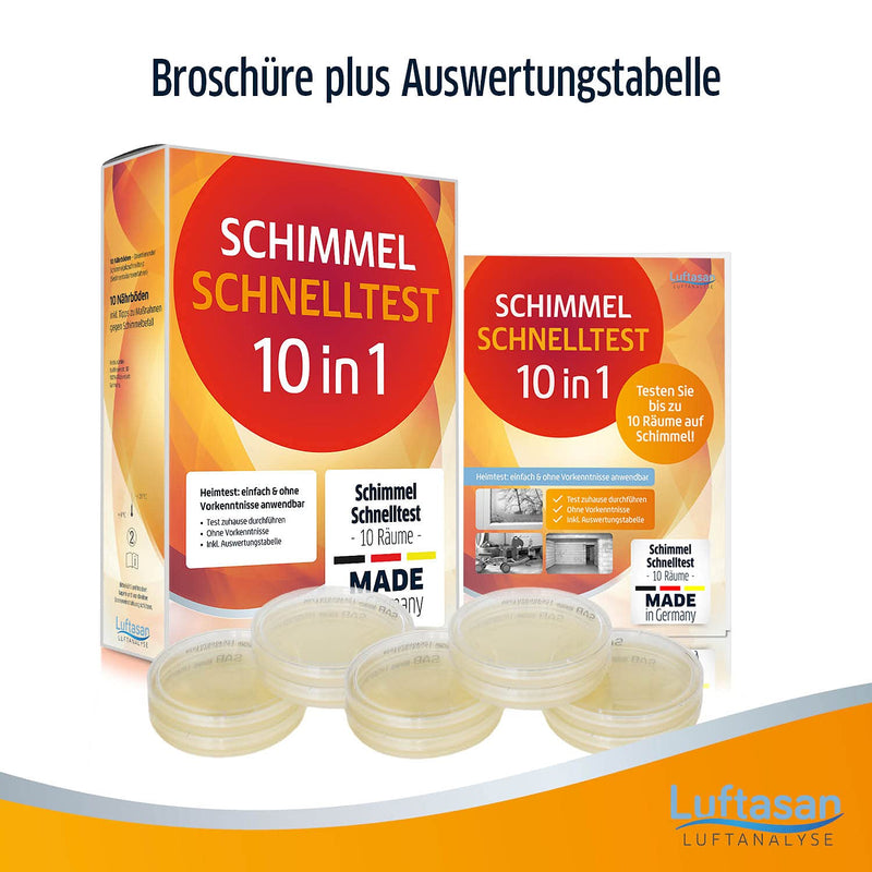 [Australia] - Luftasan mold test for up to 10 rooms | Rapid mold test for practical implementation at home | Mold test for mold contamination 