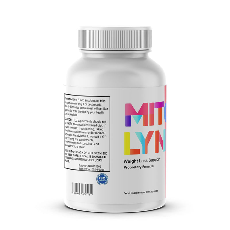 Mitolyn - Natural Energy & Stress Support Supplement, Food Supplement, Vegan, 60 Capsules, Supports Weight Management,Slim Warriors