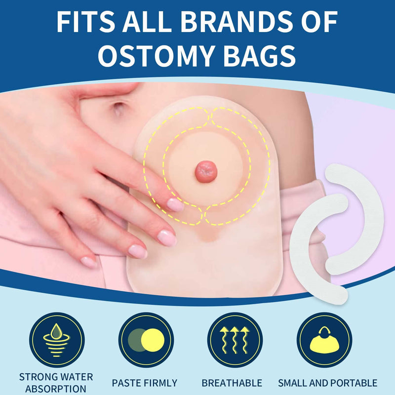 [Australia] - Ostomy Barrier Strips,Ostomy Supplies,Elastic Skin Barrier Strip, Ostomy Barrier Tape extenders for Skin Adhesive colostomy Bags (20pcs) 20pcs 