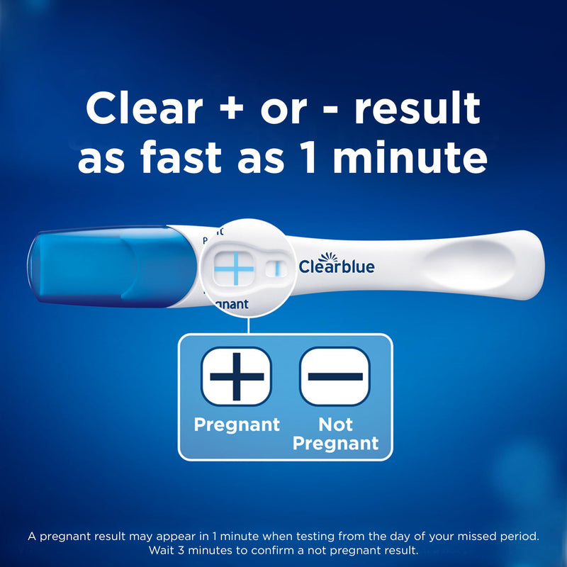 Clearblue Rapid Detection Pregnancy Test, Home Pregnancy Kit, 2 Count Rapid 2 2 Count (Pack of 1)