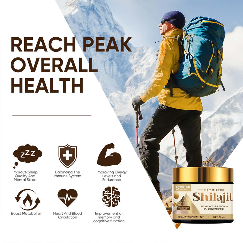 Shilajit Resin, Pure Shilajit Resin Himalayan Organic with 85+ Trace Minerals Complex, Support Energy, Immune, Overall Health, 50 ml (Pack of 1) 50 ml (Pack of 1)