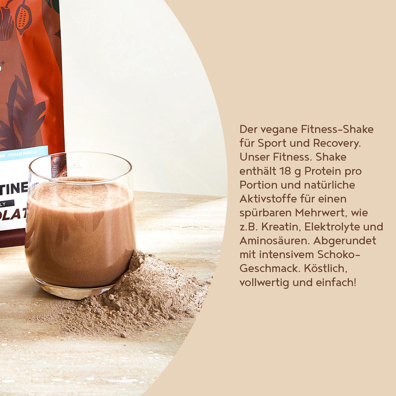 [Australia] - Vegan Protein Powder + Creatine + BCAA | Chocolate | 600g protein powder | Premium quality protein | Made in Germany | Alpha Foods 