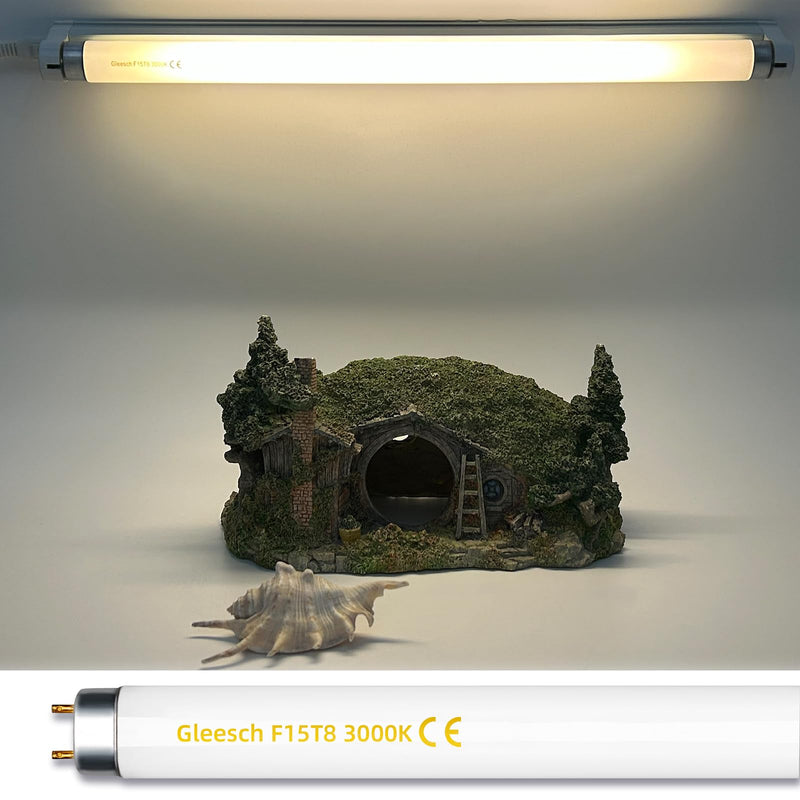 [Australia] - 15W 18" T8 Fluorescent Linear Tube Bulb F15T8/WW Warm White Light 3000K Medium Bi-Pin G13 Base 4 Pack Warm White-3000k 