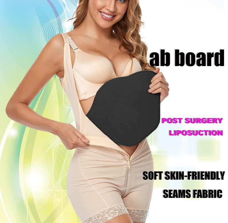 [Australia] - Lipo Foam Compression Ab Board Post Surgery Abdominal Board Liposuction Black 