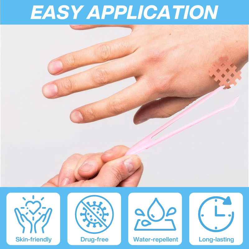 [Australia] - BARAKYEG grid tape 192 pieces, grid plaster set in 3 sizes (108x S, 72x M, 12x L) mix pack, acupuncture plaster cross tape grid plaster with tweezers, scar plaster, self-adhesive strong, cross tapes, colorful 