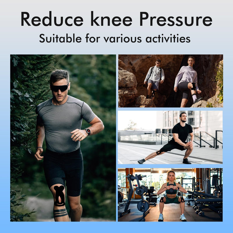 18 Pcs Kinesiology Tape for Shoulder and 10Pcs Kinesiology Tape for Knee, Latex-Free Athletic Knee Tape Waterproof & Breathable