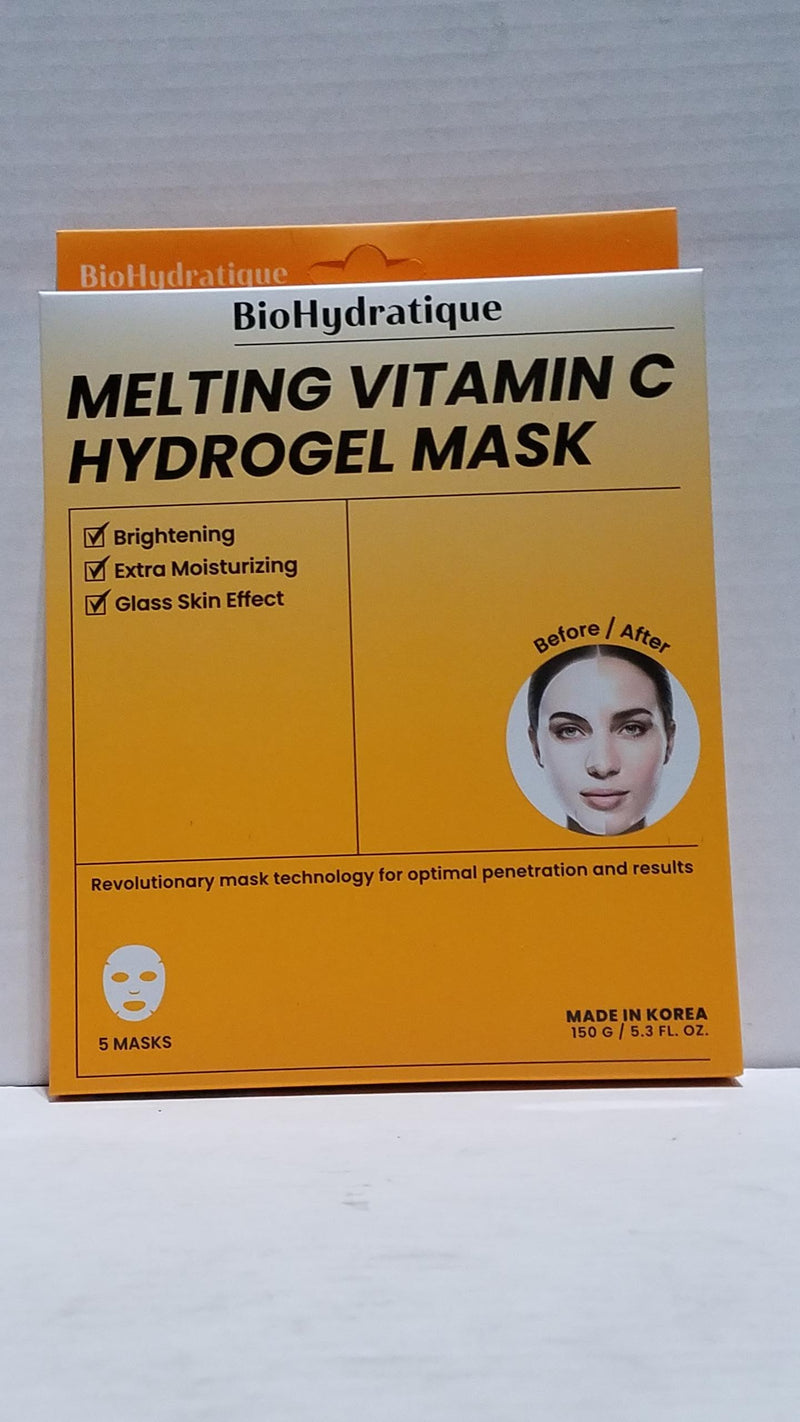 Vitamin C Face Mask – Overnight Hydrogel Care for Dark Spots, Fine Lines & Dry Skin – Dermatologist Tested, Anti-Aging, Korean Skin Care – Clean Beauty, Glass Skin Glow – Pack of 10 Vitamin C (Pack of 10)