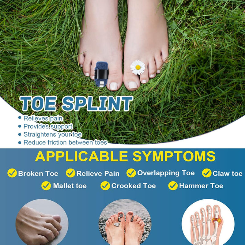 [Australia] - LINXIU Toe Splint Hammer Toe Toe Straightener Toe Straightener for Support and Toe Fixation Toe Stretcher for Broken Toes Claw Toes Pack of 2 