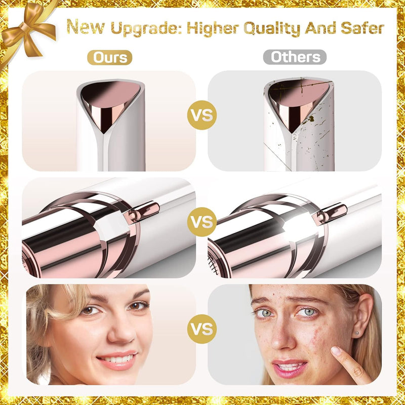 [Australia] - Facial Hair Removal for Women(with 2 x Replacement Heads)，GURELAX Facial Hair Remover, Hair Removal Device, Best Gift for Mom/Wife/Girlfriend White+2 Heads 