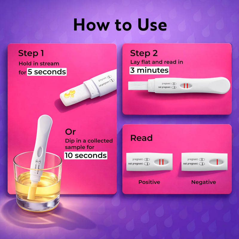 Apphia Health Early Detection Pregnancy Test Kit Midstream hCG Tests, Detects Pregnancy Up to 6 Days Before Missed Period, Easy to Read Results, Female Urinal Compatible, Made in USA (10) 10