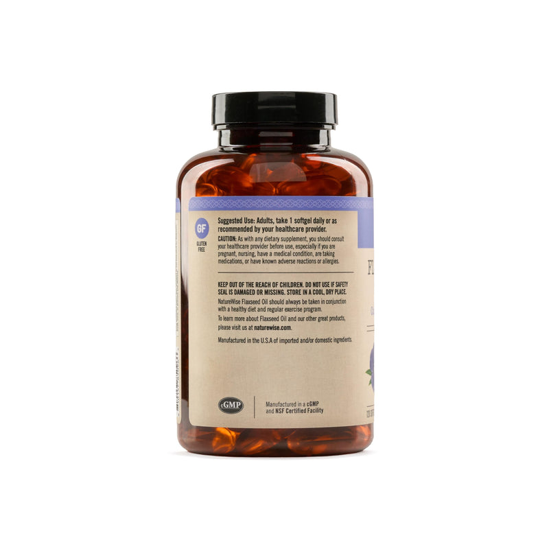 [Australia] - NatureWise Flaxseed Oil 1400 mg, Fish Free, High Potency Omega 3 with 812 mg ALA, Dietary Supplement for Heart Health Support - Organic, Cold Pressed, Non-GMO - 120 Softgels[120-Day Supply] 