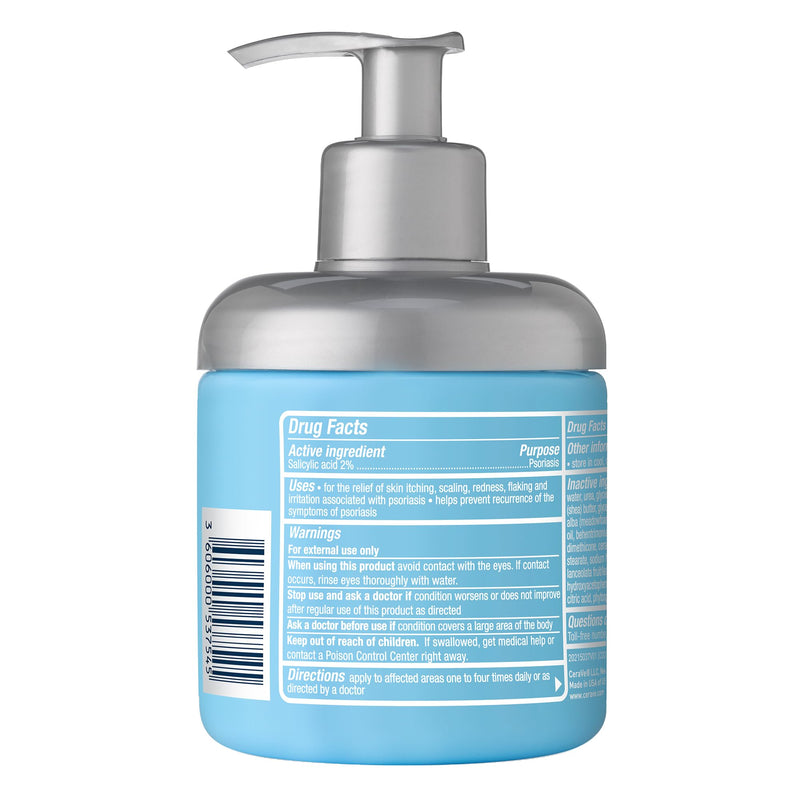 CeraVe Psoriasis Cream, Salicylic Acid Moisturizing Dry Skin Treatment, 8oz | Medicated Skin Care Formula with Urea, Lactic Acid, and Niacinamide Gently Exfoliates To Relieve Scaling and Itchy Skin 8 Ounce (Pack of 1)