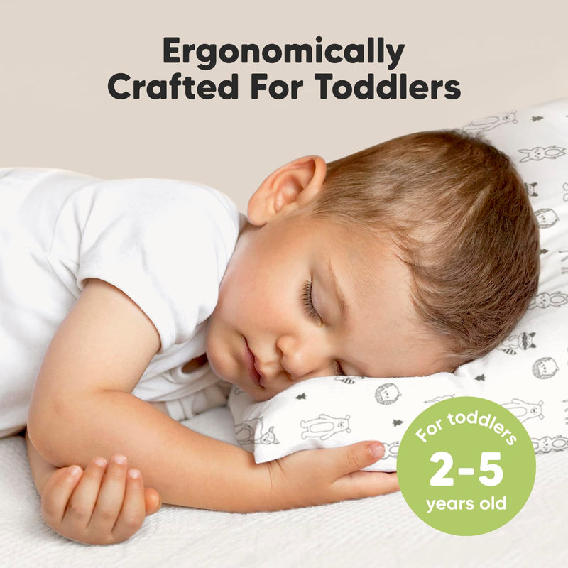 [Australia] - KeaBabies Toddler Pillow with Pillowcase, Jumbo 14X20 - Soft Organic Cotton Toddler Pillows for Sleeping - Machine Washable - Perfect for Travel, Toddler Bed Set (Keafriends) Keafriends 