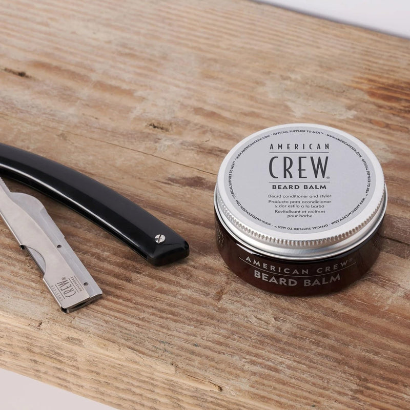 [Australia] - AMERICAN CREW - Beard Balm, 60 g, beard care for men, beard balm for well-groomed & flexible styling, conditioner & styler for tamed beards, care product with a fresh scent Single 