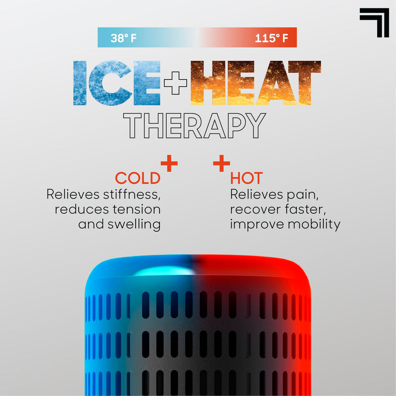 Sharper Image® Powerboost Hot + Cold Dual-Temperature Massage Gun Attachment - Instant Heat & Cold, 6 Temperature Levels, Compatible with Powerboost Massage Guns, Black Black - Hot + Cold