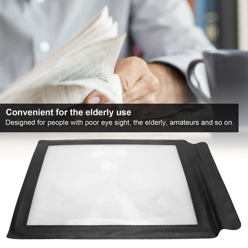 A4 Magnifier Full Page Reading Large Sheet Magnifying Glass Reading Aid for Books Menus Newspapers for Reading Small Fonts, Low Vision Seniors, Macular Degene